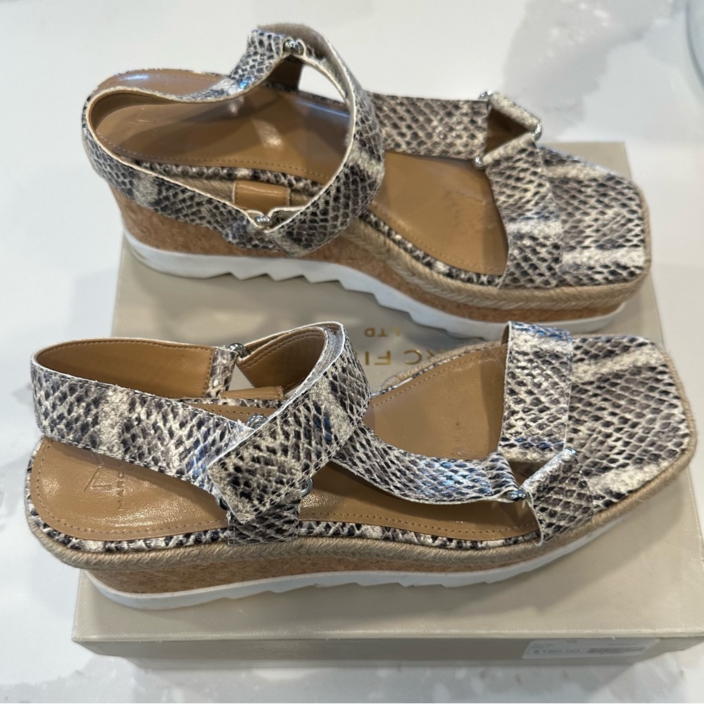 Marc Fisher Snakeskin Pattern Sandals - Picture 2 of 6